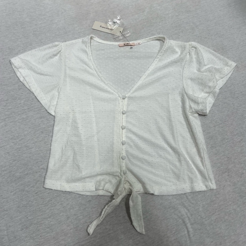 Francesca’s White Button Down Blouse